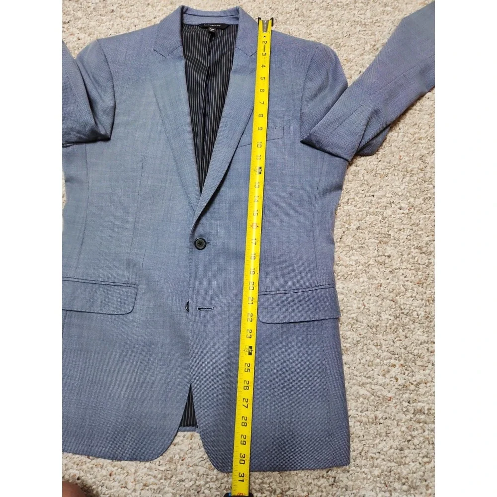 Banana Republic Standard Fit Marzotto Super 110s Italian Wool Blue Jacket 38R